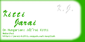 kitti jarai business card